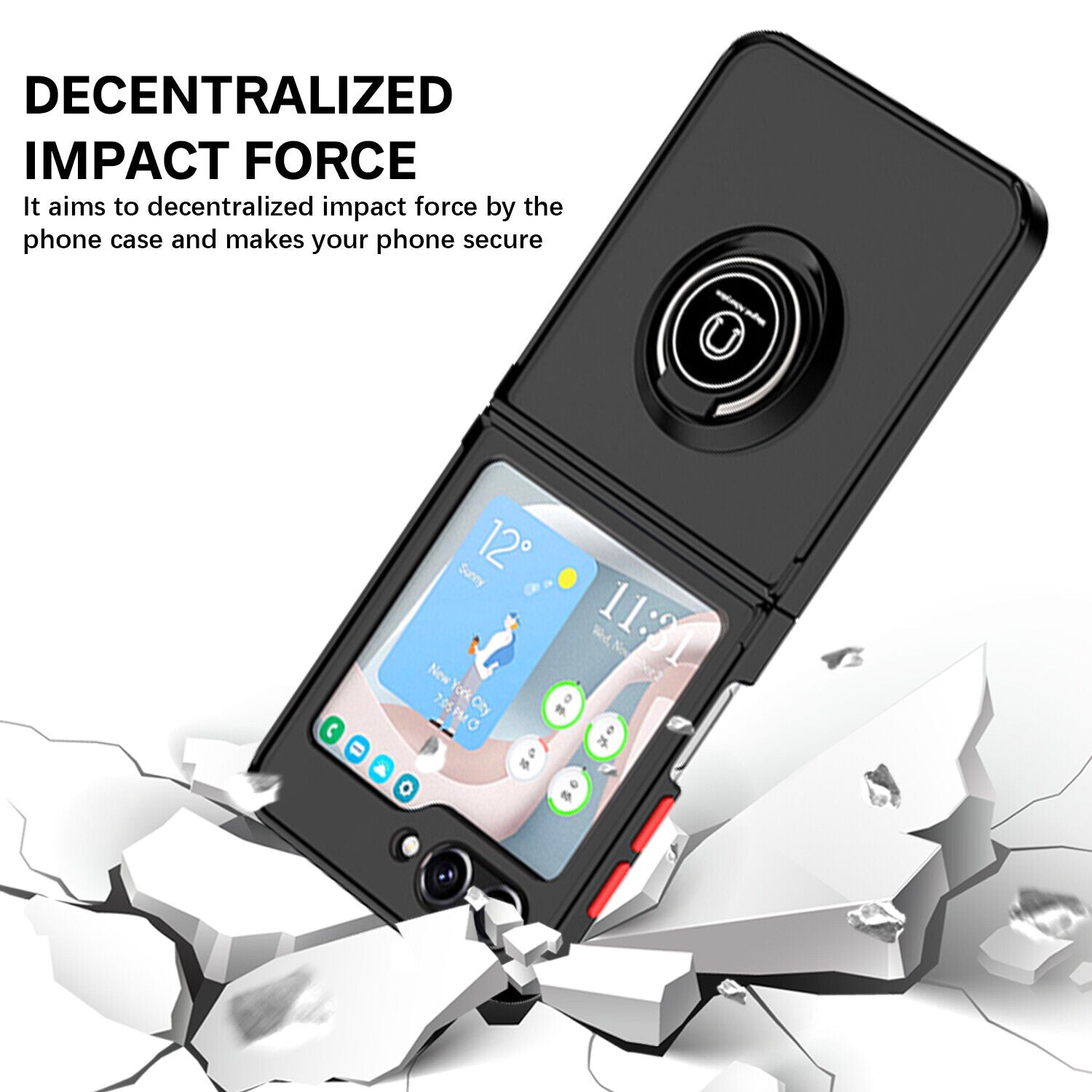 Matte Ring Case for Samsung Galaxy Z Flip 5 5G Matte Ring Case for Samsung Galaxy Z Flip 5 5G
